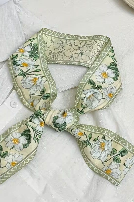 Лента цветы шиповник (олива)