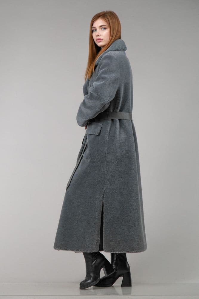 Шуба з овчини Міртина (синьо-зелений) — 4