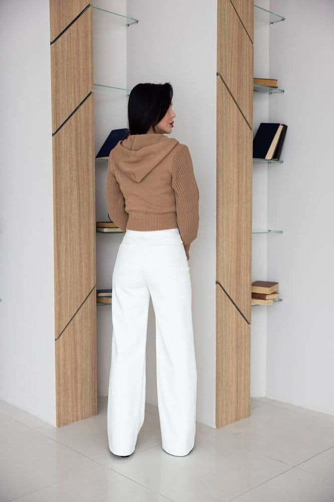 Кофта с капюшоном на молнии ONE SIZE (кэмел) — 1