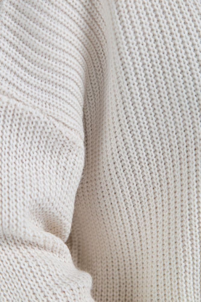 Свитер на молнии ONE SIZE (молочный) — 6
