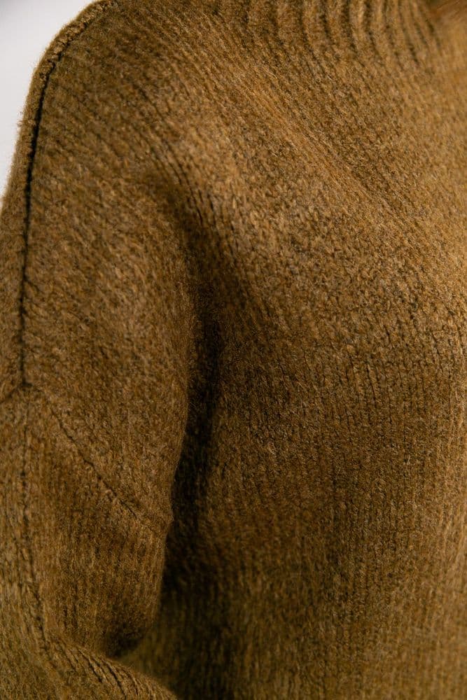 Свитер оверсайз с пышным рукавом ONE SIZE (коричневый) — 8