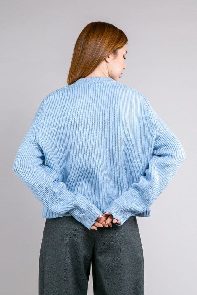 Светр оверсайз реглан ONE SIZE (блакитний) — 5
