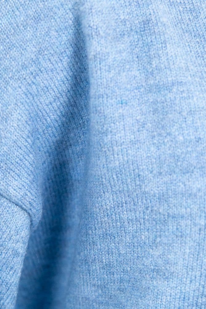 Свитер оверсайз асимметричный ONE SIZE (голубой) — 6
