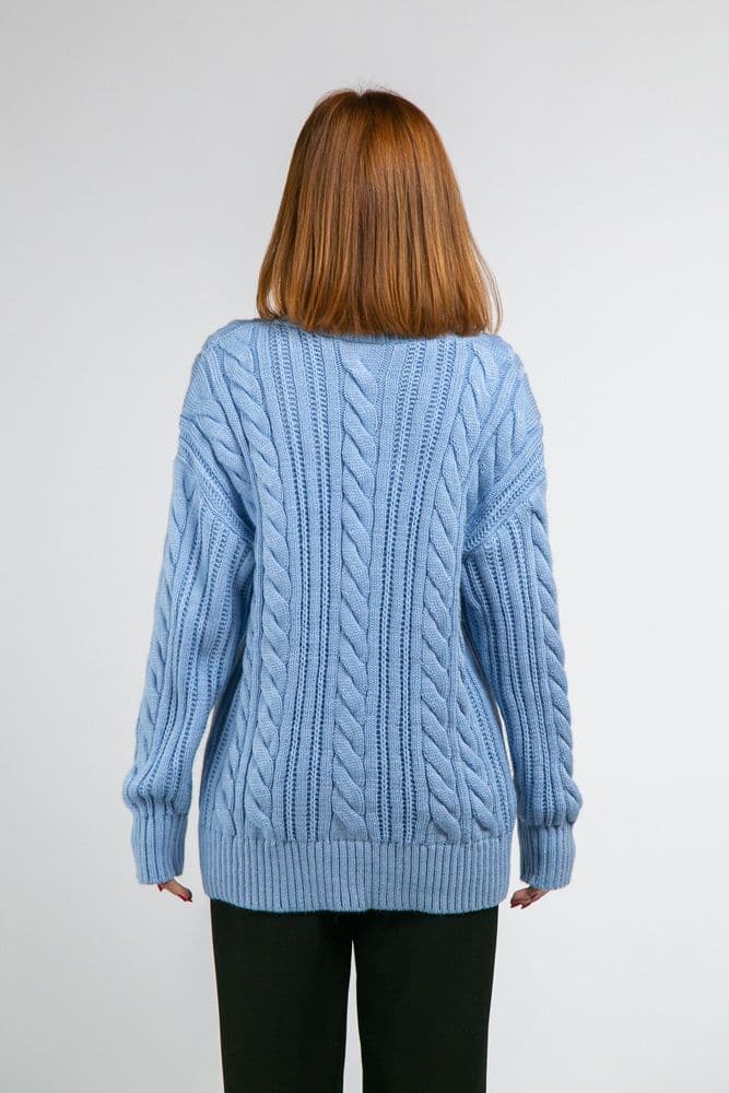 Кардиган з ґудзиками ONE SIZE (блакитний) — 5