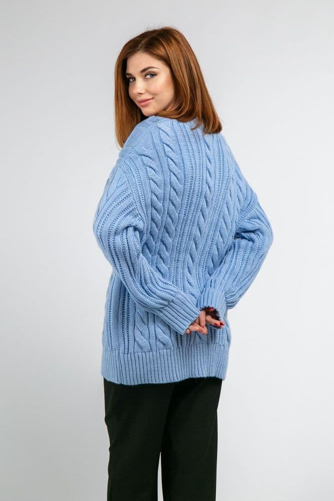 Кардиган з ґудзиками ONE SIZE (блакитний) — 6