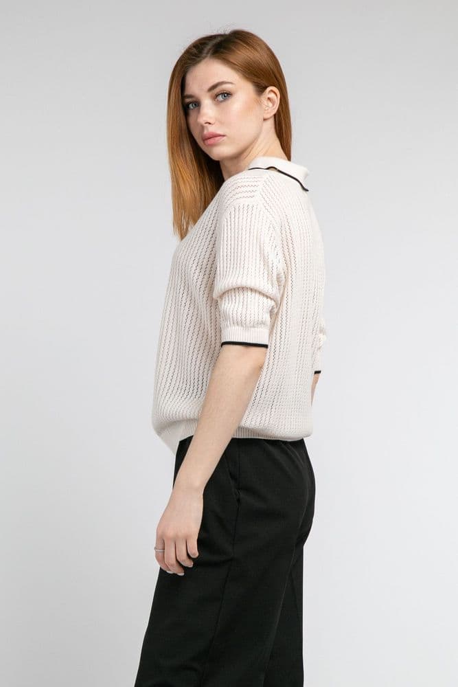 Джемпер ажурний ONE SIZE (молочний) — 1