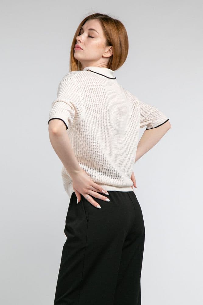 Джемпер ажурний ONE SIZE (молочний) — 4