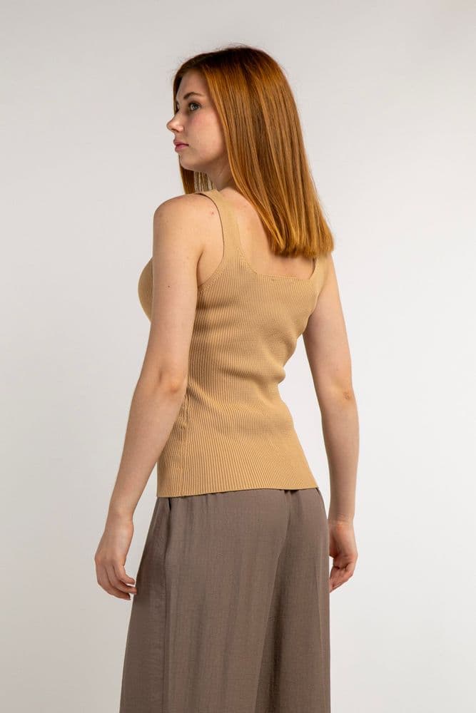 Майка трикотаж ONE SIZE (беж) — 2