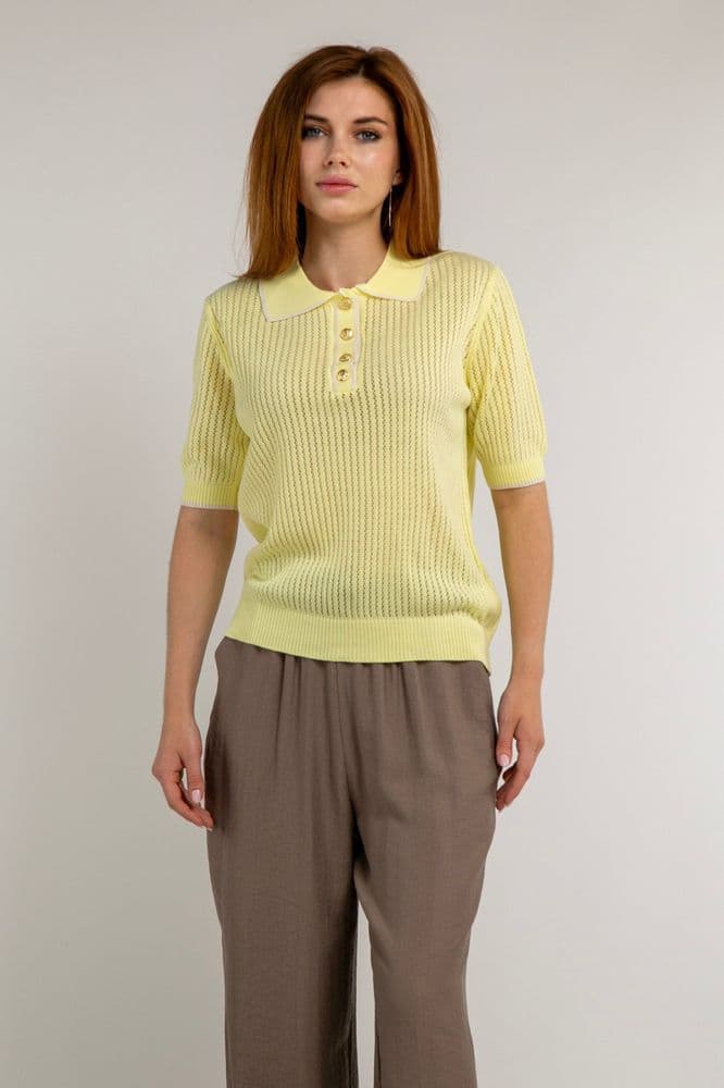 Джемпер ажурный ONE SIZE (желтый) — 4