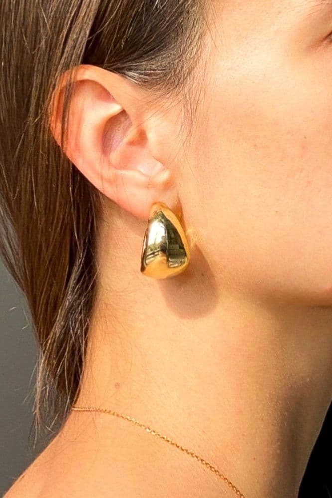 Сережки-цвяхи С-каплі масивні (золото) — 1