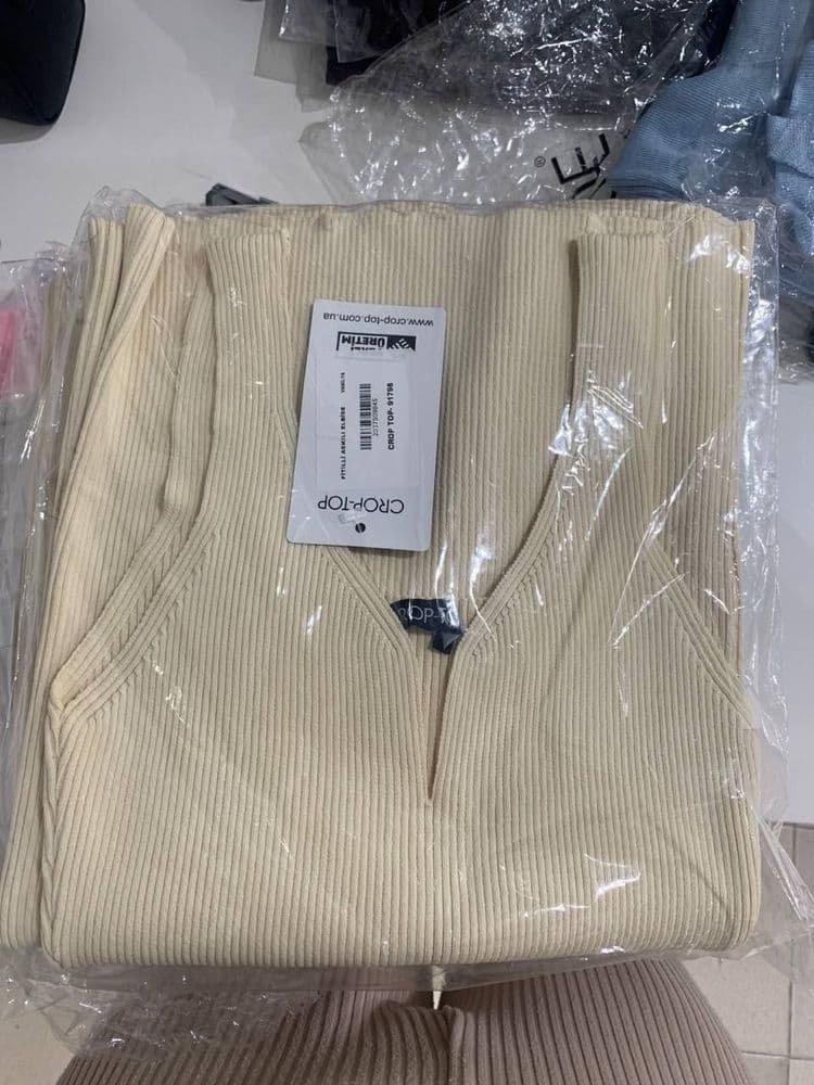 Плаття трикотажна міді ONE SIZE (бежевий) — 1
