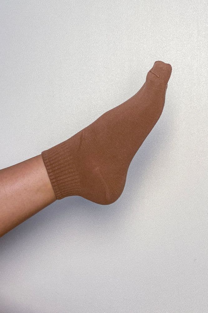 Шкарпетки короткі бамбук 36-41 (коричневий) — 1