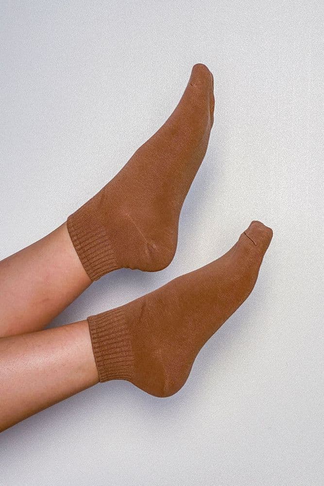 Шкарпетки короткі бамбук 36-41 (коричневий) — 2