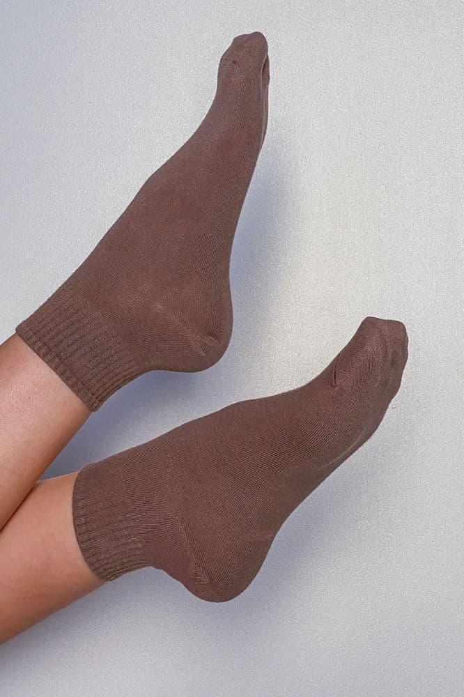 Носки короткие бамбук 36-41 (шоколад) — 1