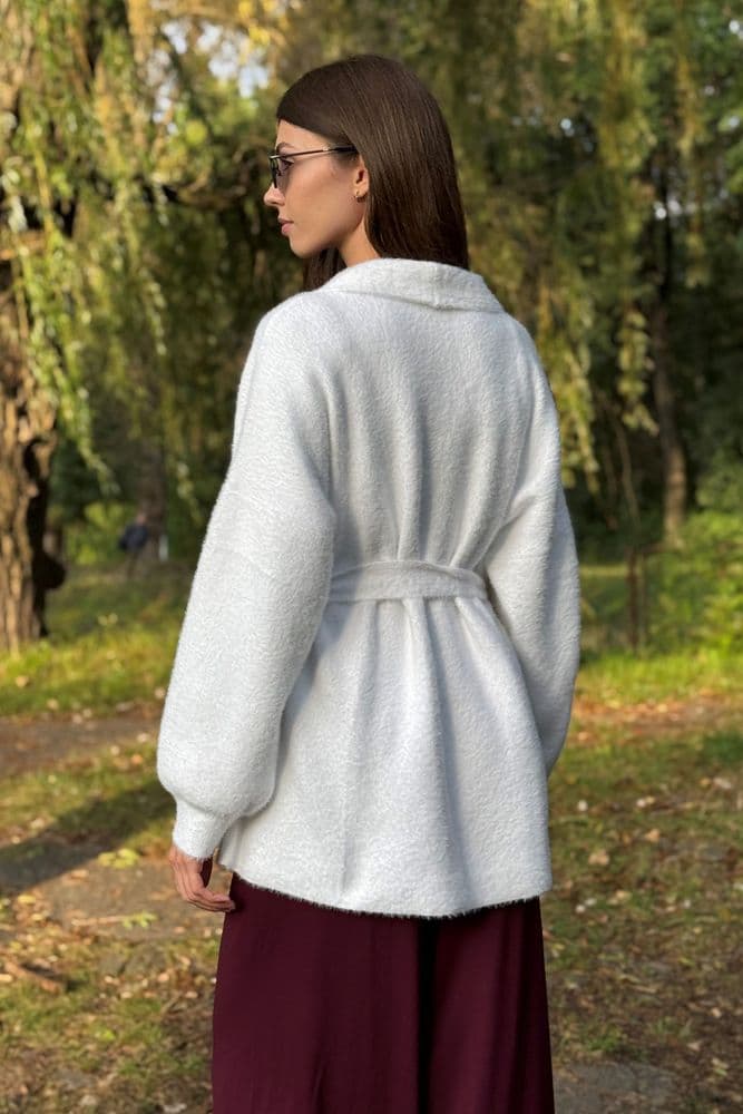 Кардиган короткий з паском ONE SIZE — 6