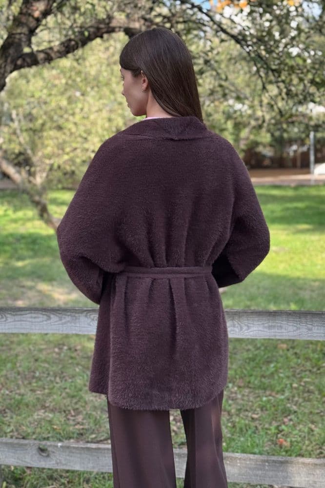 Кардиган короткий з паском ONE SIZE — 4