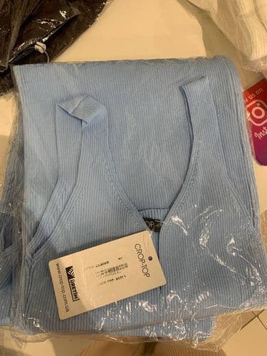Платье трикотажное миди ONE SIZE (голубой)