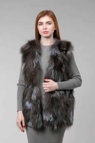 Жилетка з чорнобурки Альпама