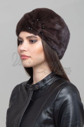 Шапка из меха норки Мэйбл