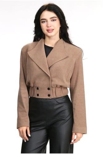 Куртка вкорочена трикотаж ONE SIZE 42-46 (беж)