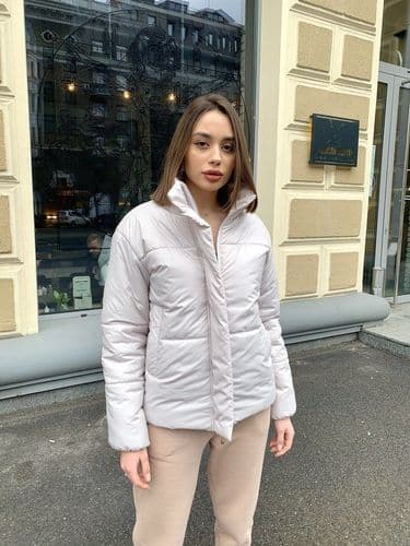 Куртка з болоні Люсі (молоко)