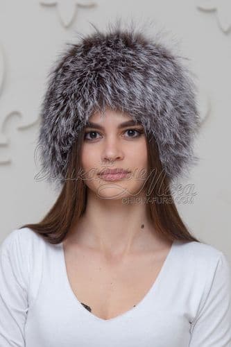 Шапка из меха чернобурки Вероника