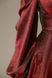Плаття міні із зав'язками на спині рукав довгий блискучий (червоний)