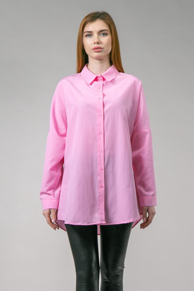 Рубашка оверсайз (розовый)