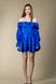 Платье мини атласное с корсетным верхом (синий)