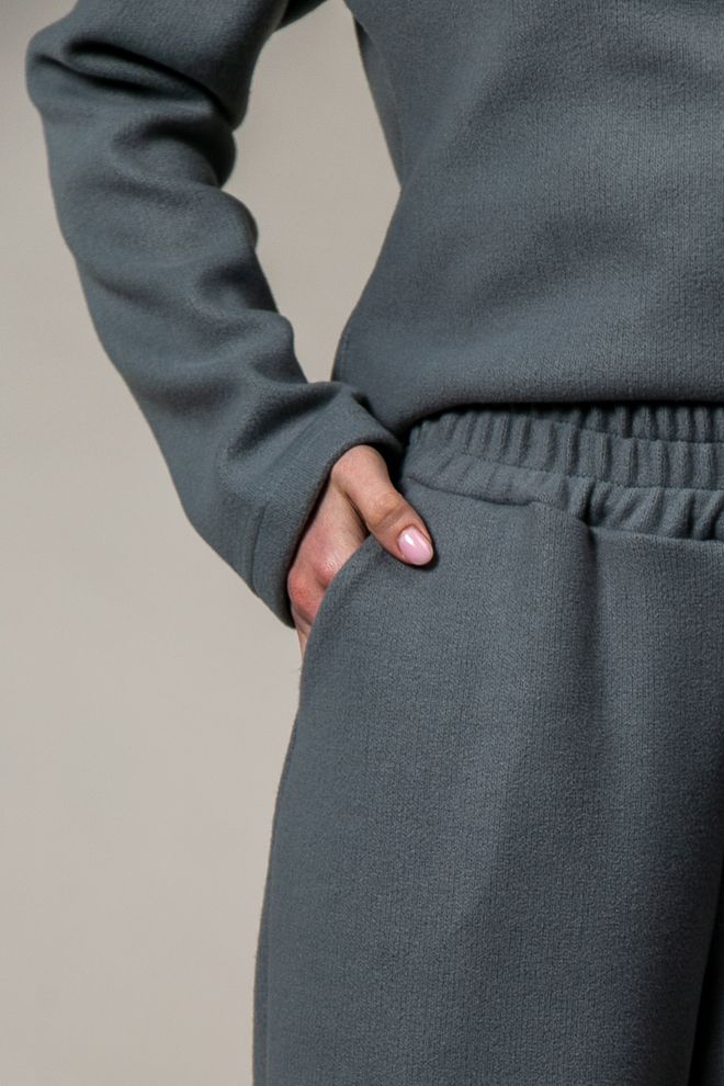 Костюм джемпер+брюки палаццо (серый)