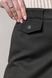Шорты-юбка с карманом эко-замша (черный)