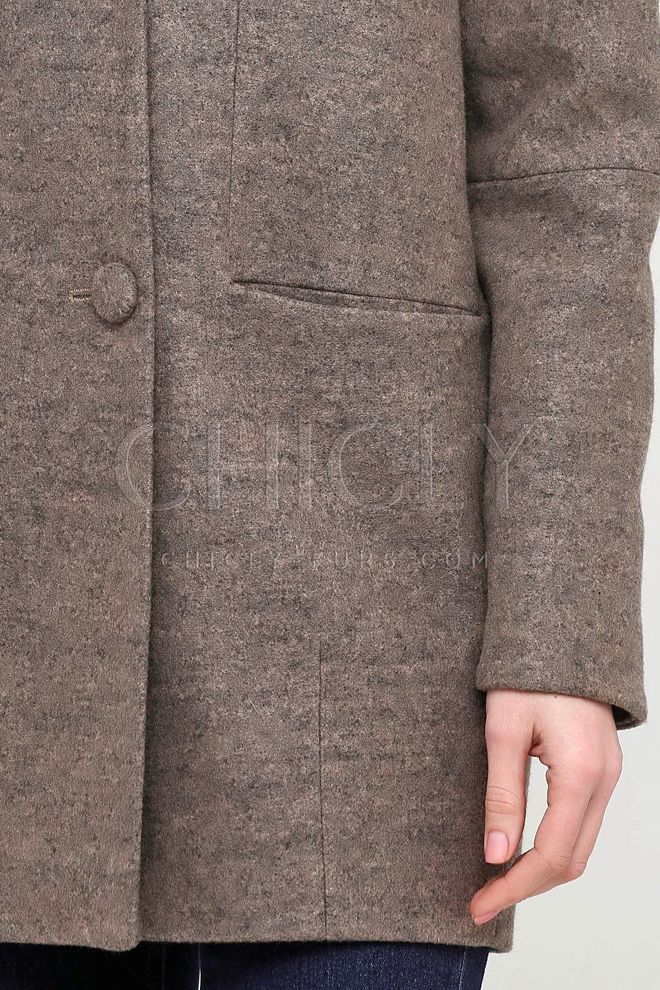 Пальто из шерстяной ткани Линия (809)
